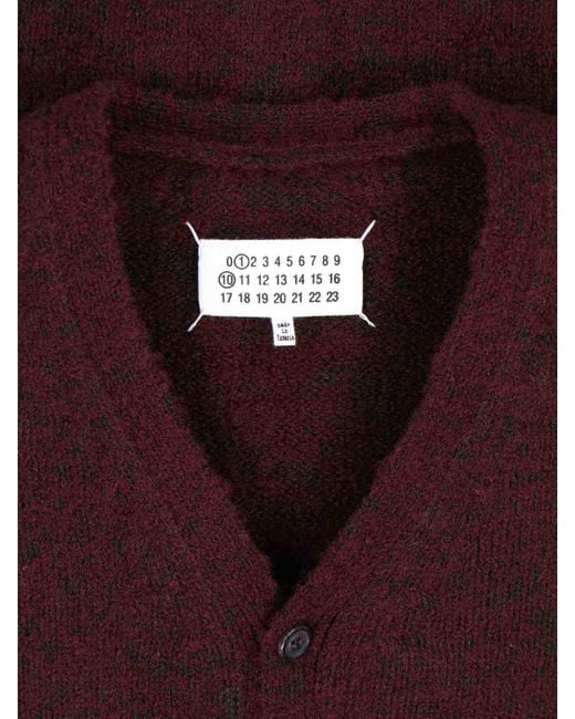 Maison Margiela Purple Wool Blend Cardigan