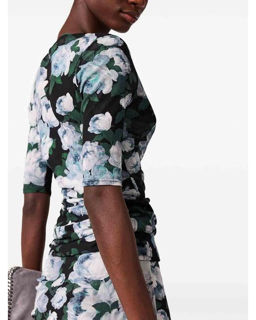 Stella McCartney Green Floral Mesh Top