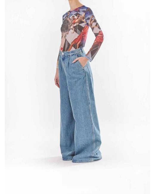Sunnei Blue Extra Over Pants