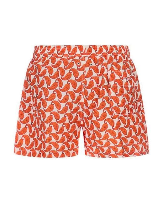 Kiton Red Swimsuit for men