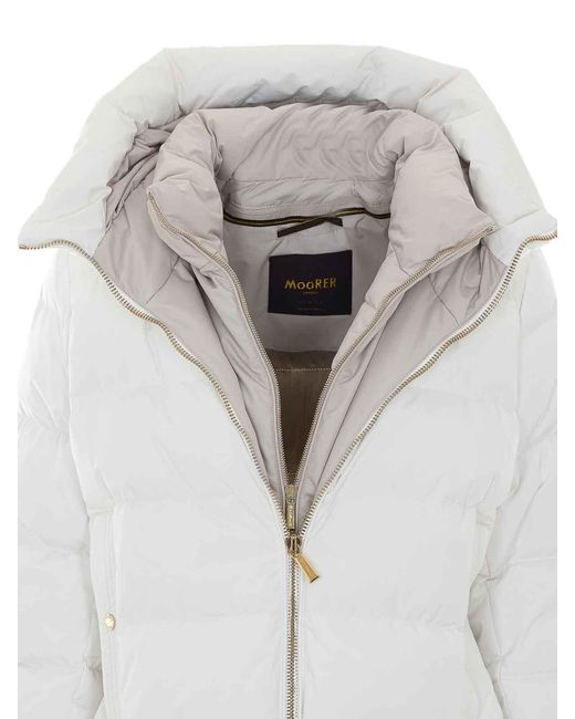 Moorer White Klie Down Jacket