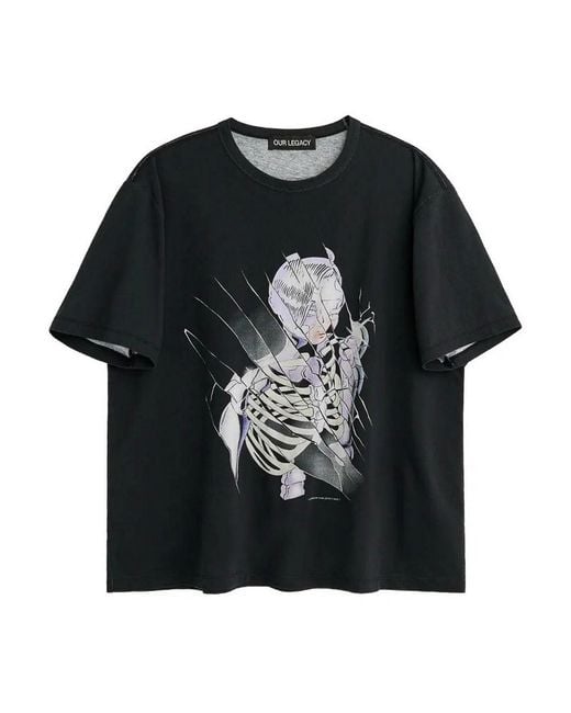 Our Legacy Black Printed T-Shirt for men