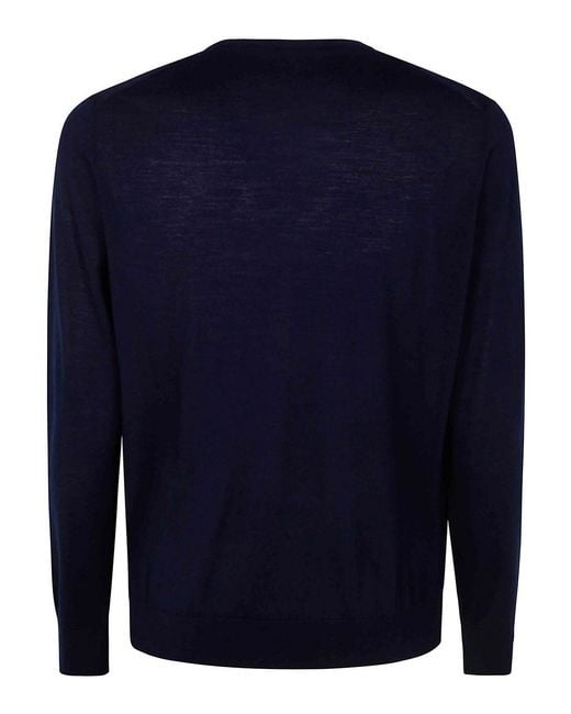 Nuur Blue Long Sleeves Round Neck for men