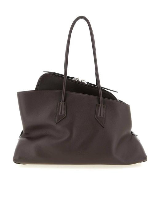 The Attico Black La Passeggiata Medium Shoulder Bag