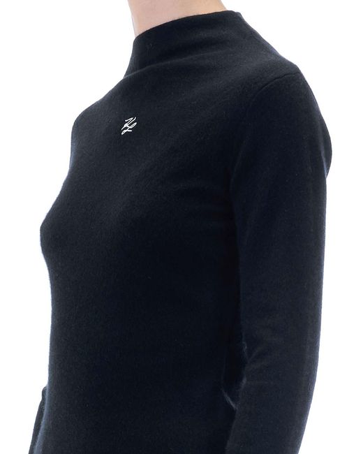 Karl Lagerfeld Blue Elegant Cashmere Sweater