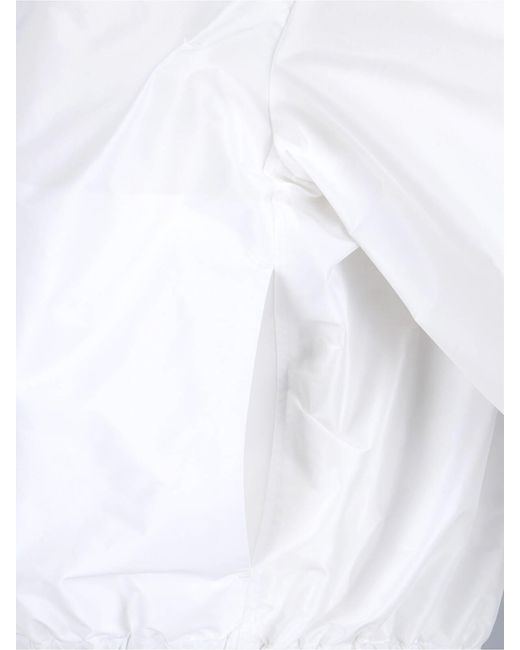 Jil Sander White Technical Faille Jacket