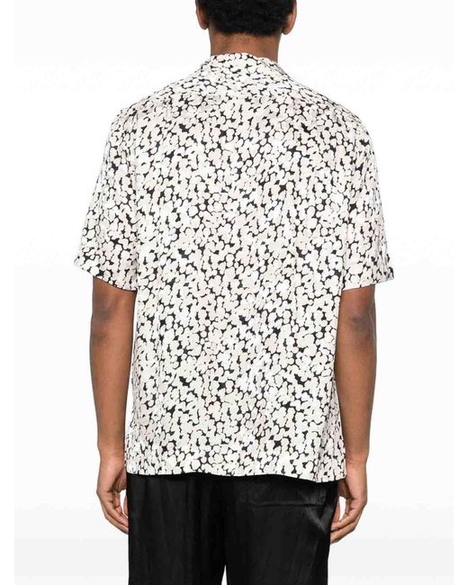 Dries Van Noten White Viscose Carltone Shirt for men