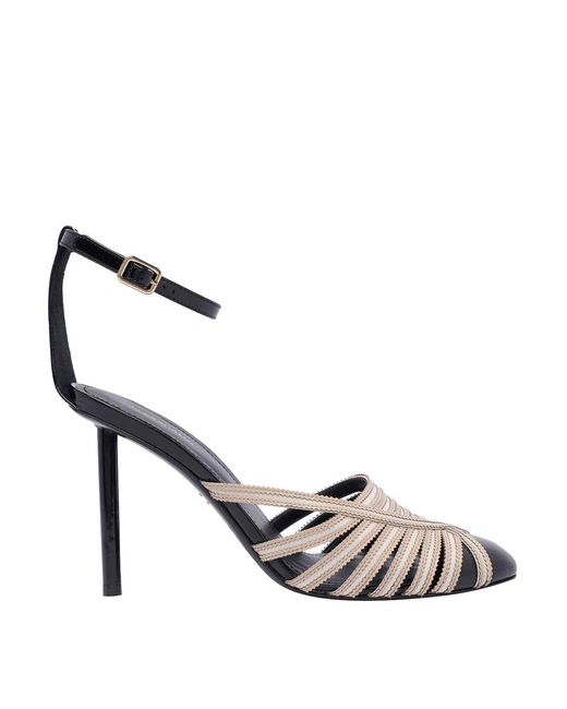 Ferragamo Metallic Strappy Pumps