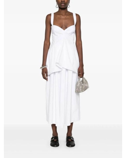 Carven White Sk217 Skirt