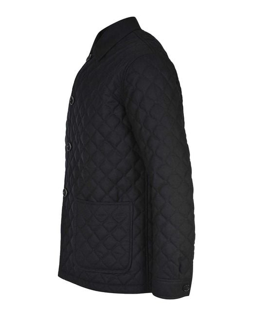 Tagliatore Black Jacket Made Of Wool Blend for men