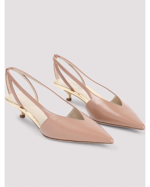 Giorgio Armani Natural Calf Leather Pumps