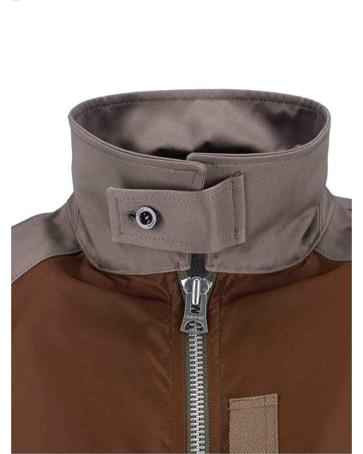 Sacai Brown Bomber Tecnico for men