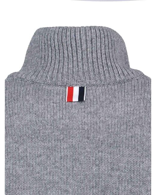 Thom Browne Gray Zip Shirt
