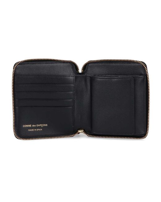 Comme des Garçons Black Polka Dot Zip Wallet