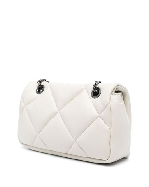 Emporio Armani White Quilted Shoulder Bag