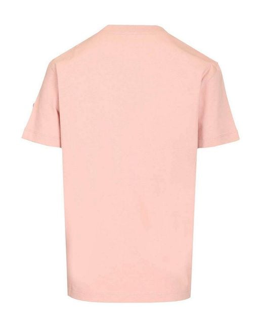 Moncler Pink Cotton T-Shirt
