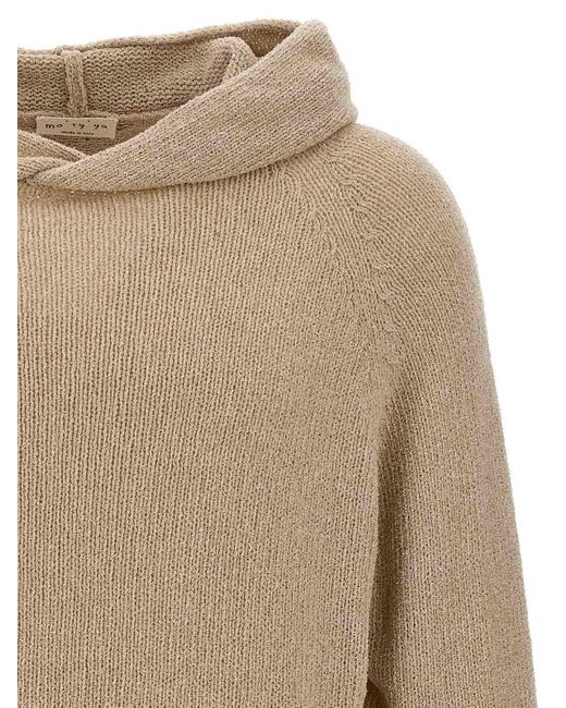 Ma'ry'ya Natural Hooded Sweater for men