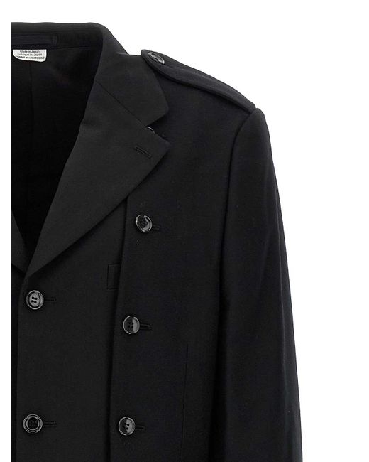 Comme Des Garcons Hommes Plus Black Double Layer Blazer Coat for men