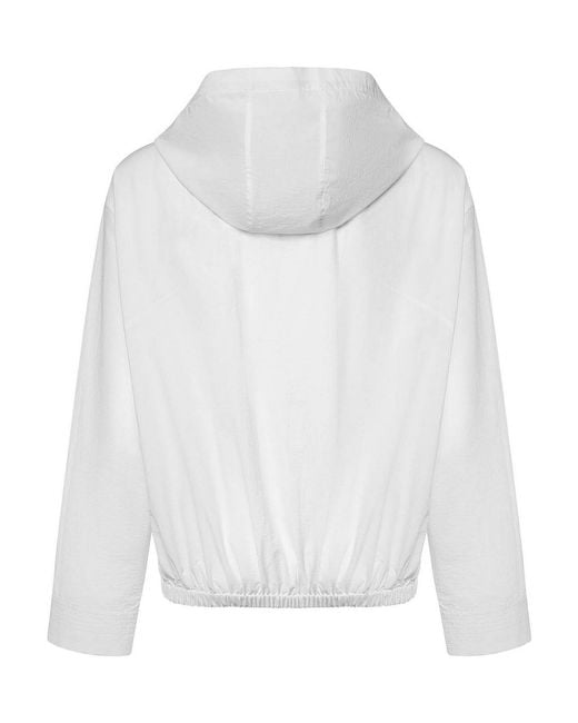 Jacquemus White Hooded Cotton Marin Top for men