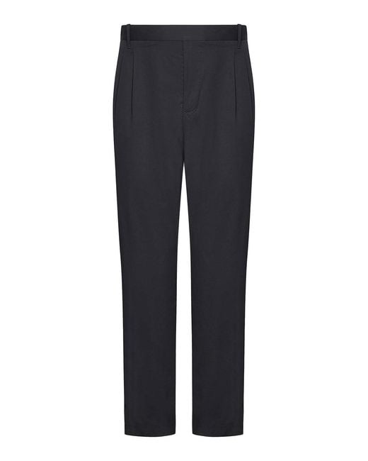 Franzese Collection Blue Pleat Trousers for men