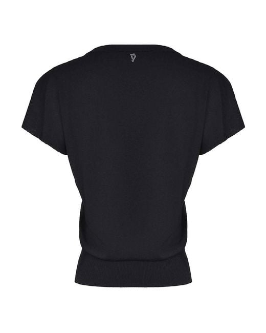 Dondup Black Top Made From A Viscose Blend