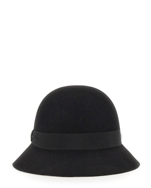 Helen Kaminski Black Cloche Etta Cap