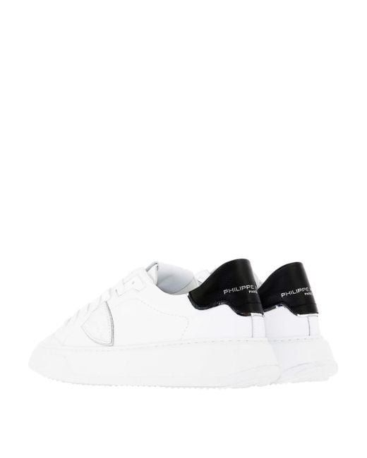 Philippe Model White Temple Leather Sneakers