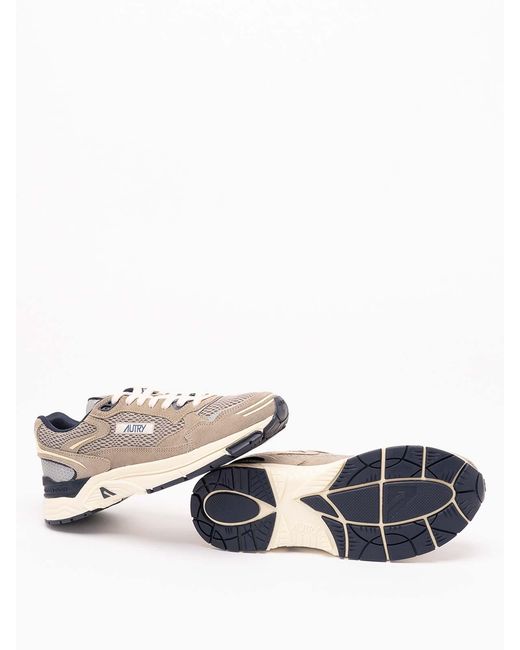 Autry White 'Hyperway' Low Sneakers for men