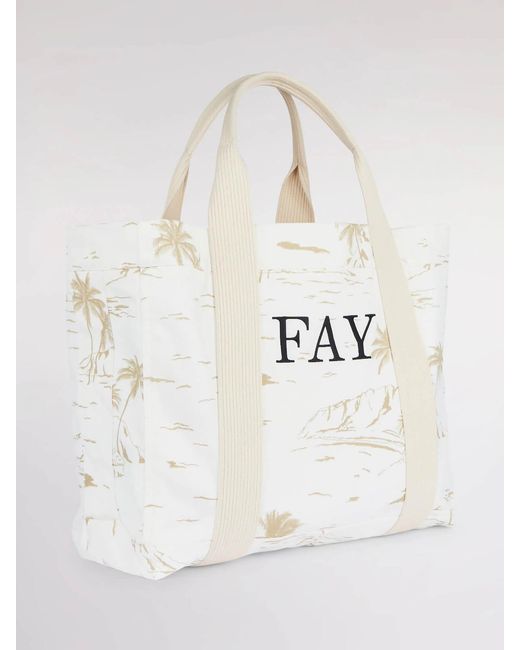 Fay White Beach Bag for men