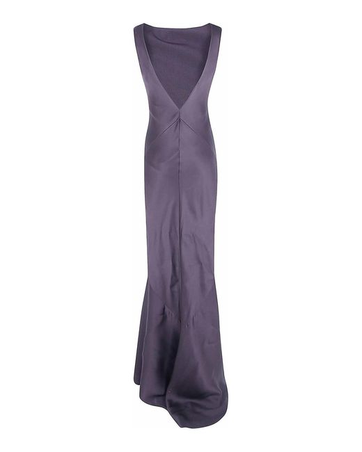 Max Mara Purple Scoop-Back Maxi Dress