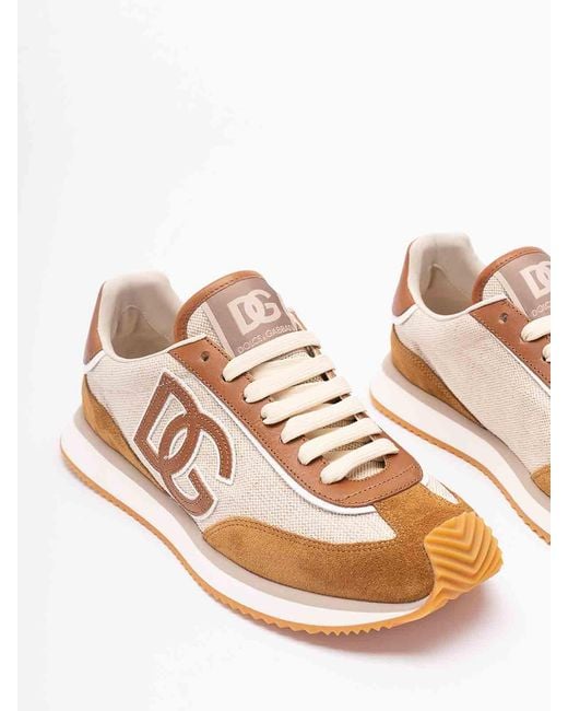 Dolce & Gabbana Pink 'Dg Cushion' Sneakers for men