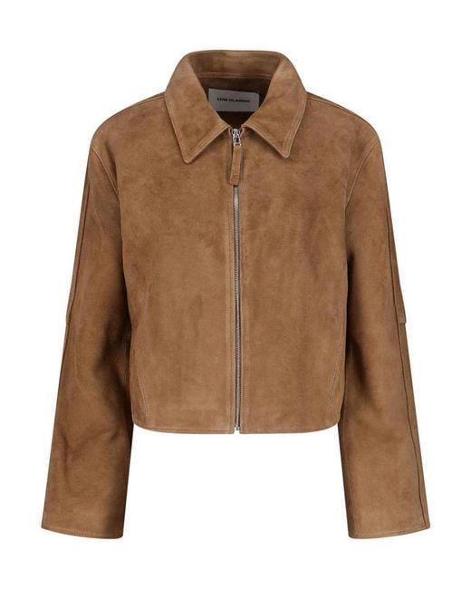 Low Classic Brown Suede Jacket