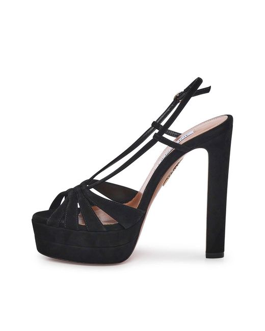 Aquazzura Black Aime Platform Sandal