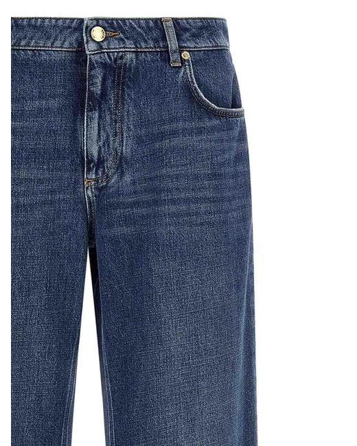 Dolce & Gabbana Blue Wide Leg Jeans