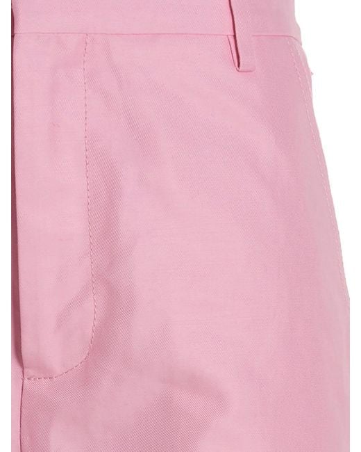 Marni Pink Logo Embroidery Pants