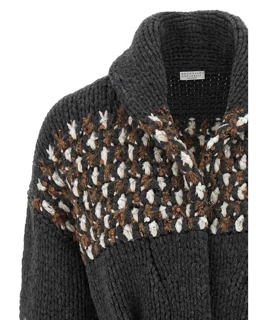 Brunello Cucinelli Black Knit Cardigan