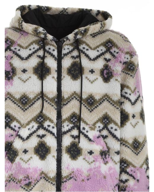 MSGM Gray Teddy Effect Jacket for men