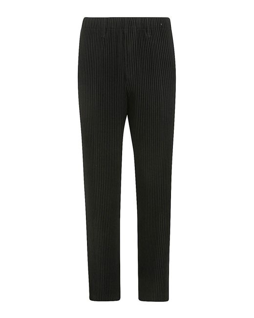 Homme Plissé Issey Miyake Black Pleated Pants for men