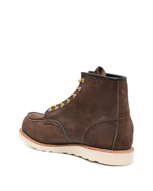 Red Wing Brown Classic Mock Ankle Boots for men