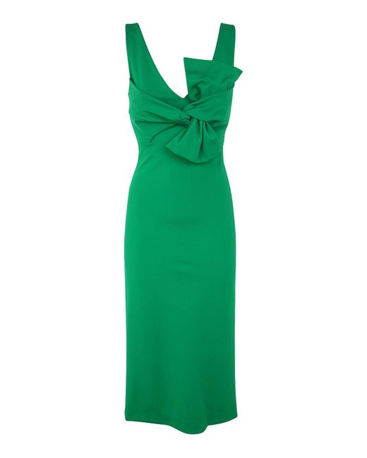 P.A.R.O.S.H. Green Punto Milano Dress