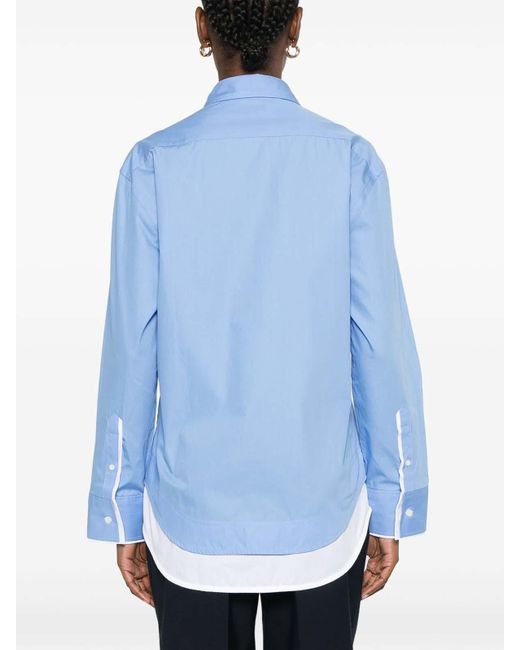 Victoria Beckham Blue Double Layer Shirt