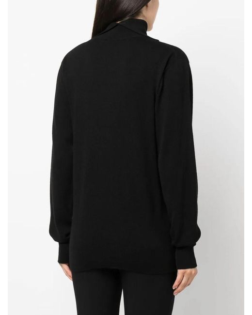 Jil Sander Black High Neck Collar