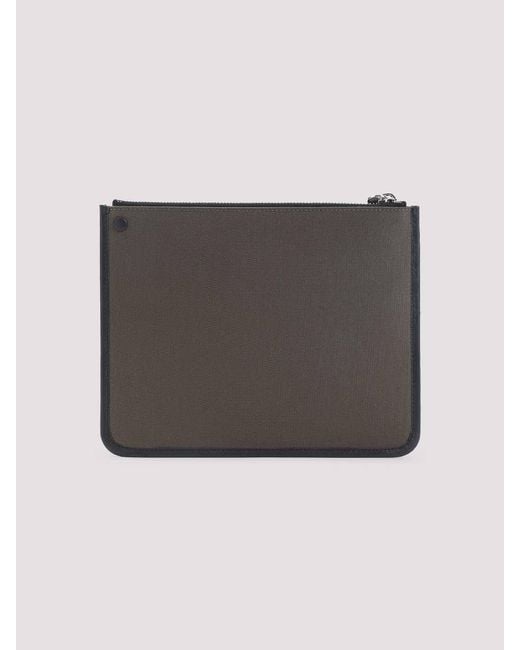 Givenchy Gray Canvas Zipped Pouch for men