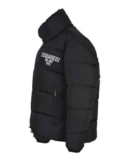 DSquared² Black Jacket Made Of Nylon