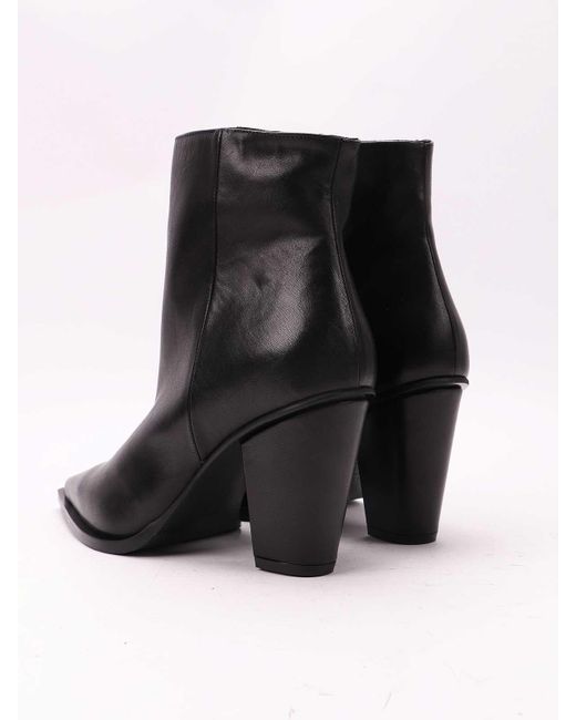 Albano Black Leather Boots