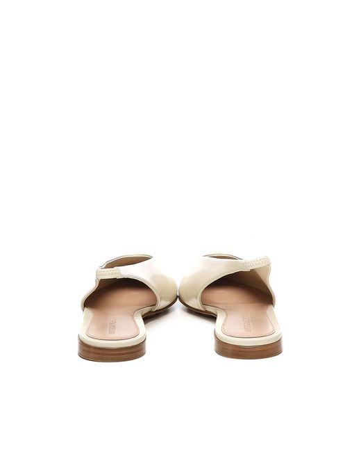 Bottega Veneta Natural Sofia Slingback Ballet Pumps