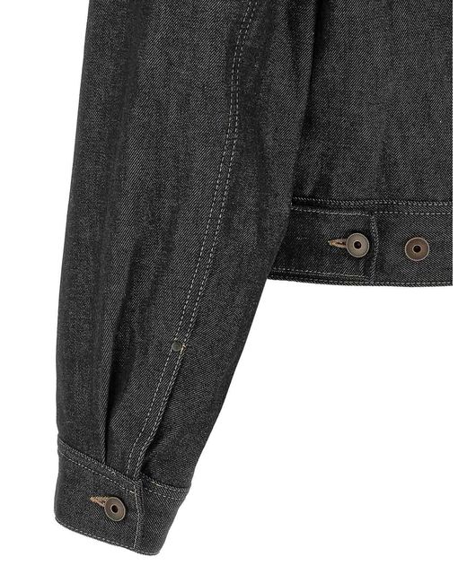 Lemaire Black Trucker' Jacket for men