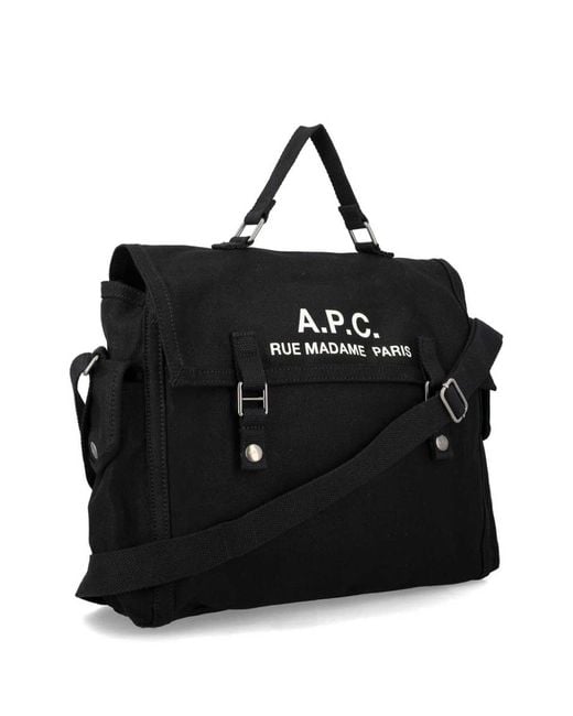 A.P.C. Black Cotton Beanie Cap for men