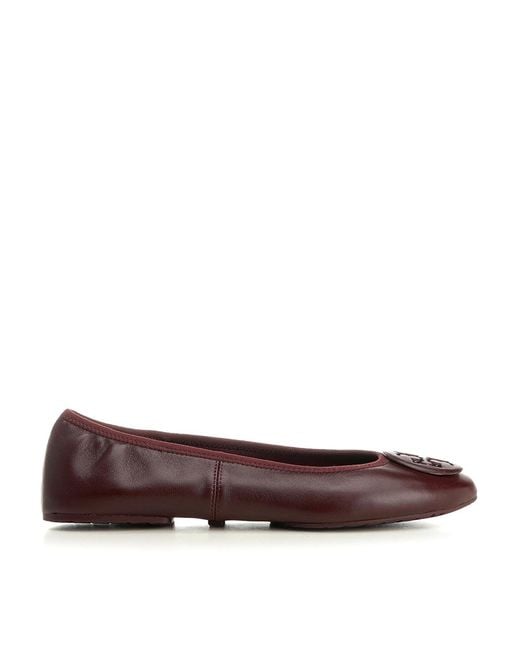 Tory Burch Brown Reva Travel Ballerina