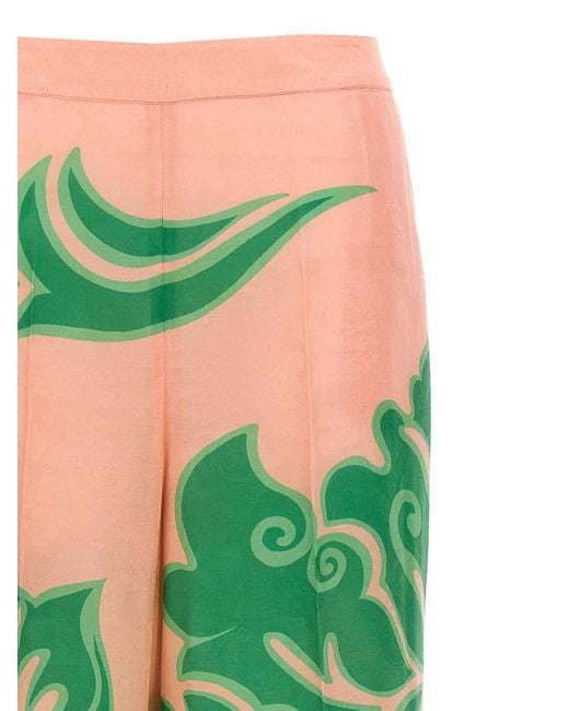 Etro Green Silk Pants